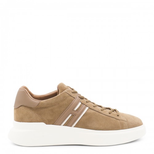 BROWN LEATHER H580 SNEAKERS