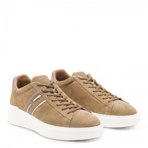 BROWN LEATHER H580 SNEAKERS