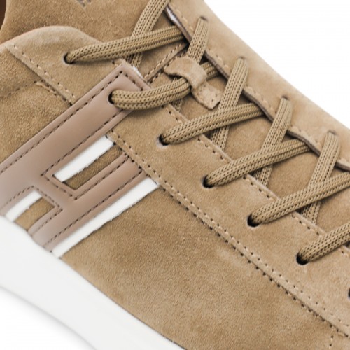 BROWN LEATHER H580 SNEAKERS