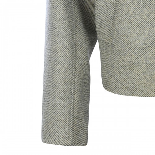 LIGHT GREEN WOOL CASUAL JACKET