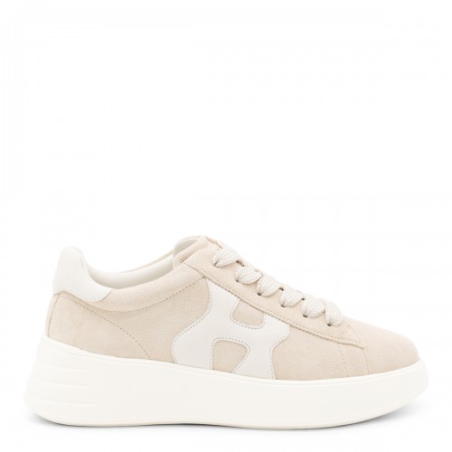 BEIGE LEATHER SNEAKERS