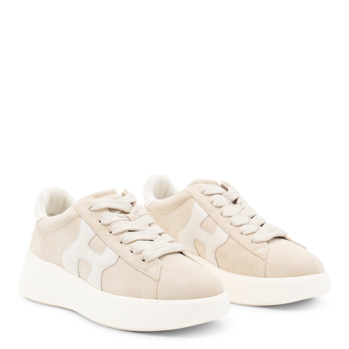 BEIGE LEATHER SNEAKERS