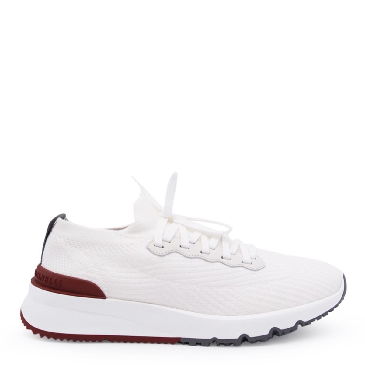 WHITE KNIT SNEAKERS