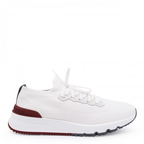 WHITE KNIT SNEAKERS