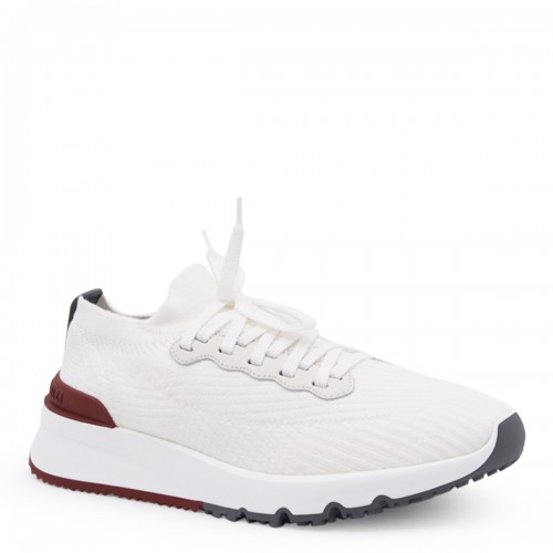 WHITE KNIT SNEAKERS