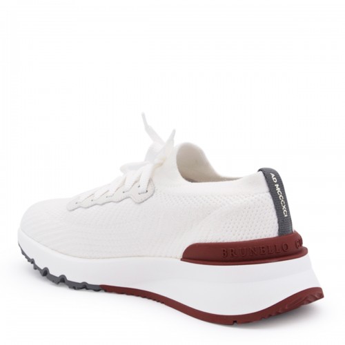 WHITE KNIT SNEAKERS