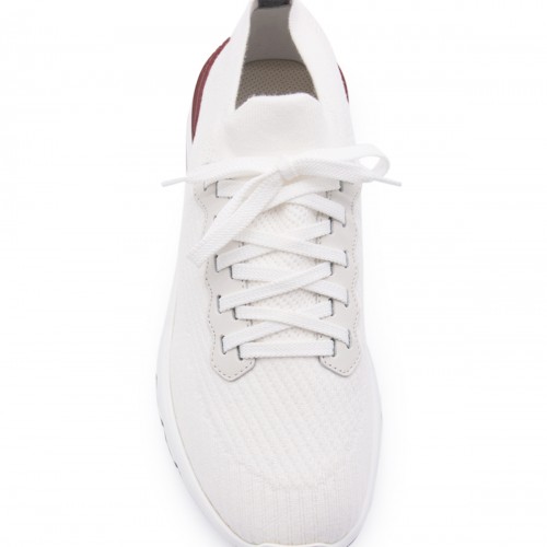 WHITE KNIT SNEAKERS