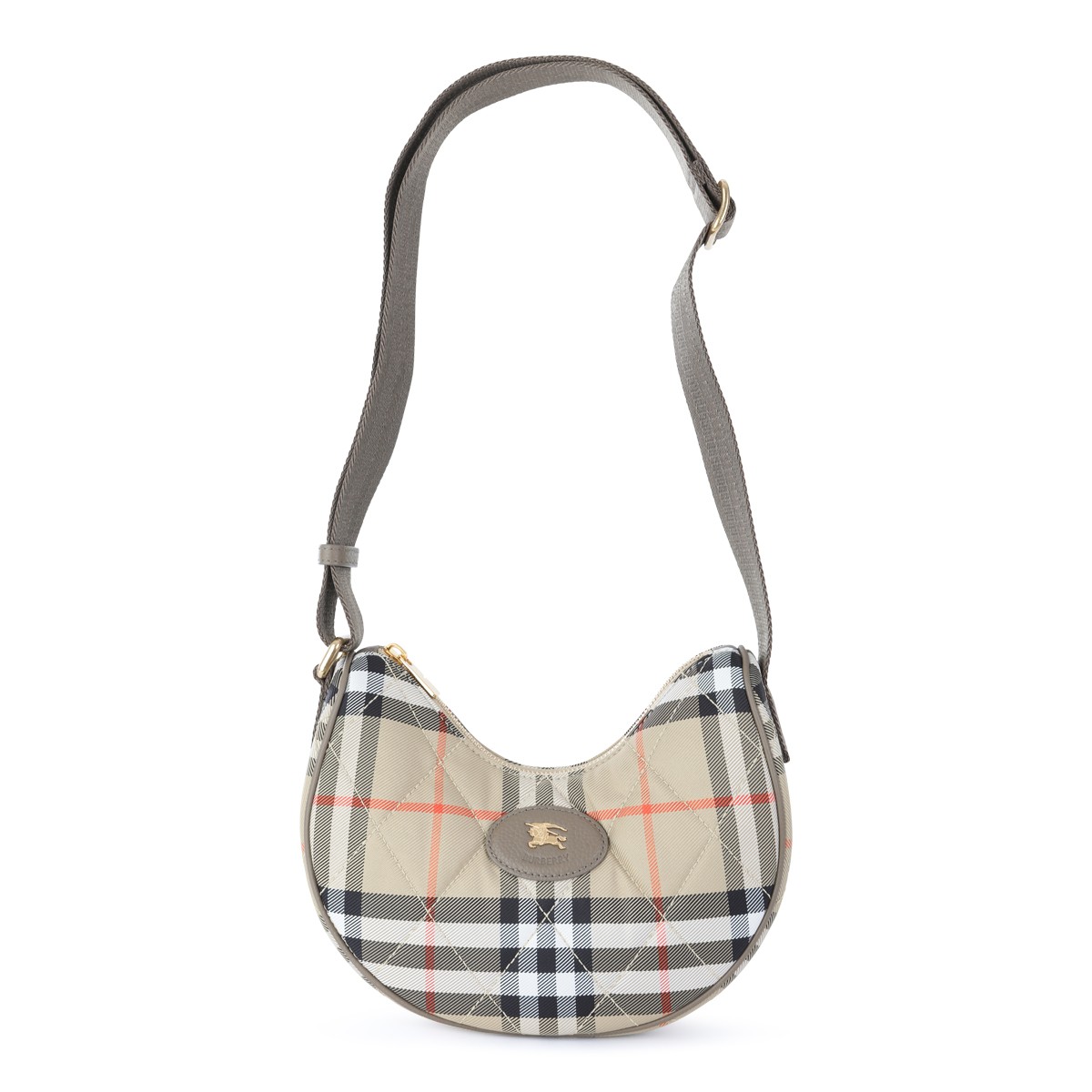BEIGE HORSESHOE CROSSBODY BAG