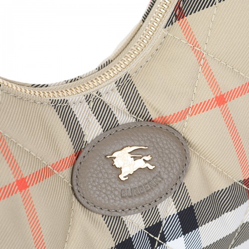 BEIGE HORSESHOE CROSSBODY BAG