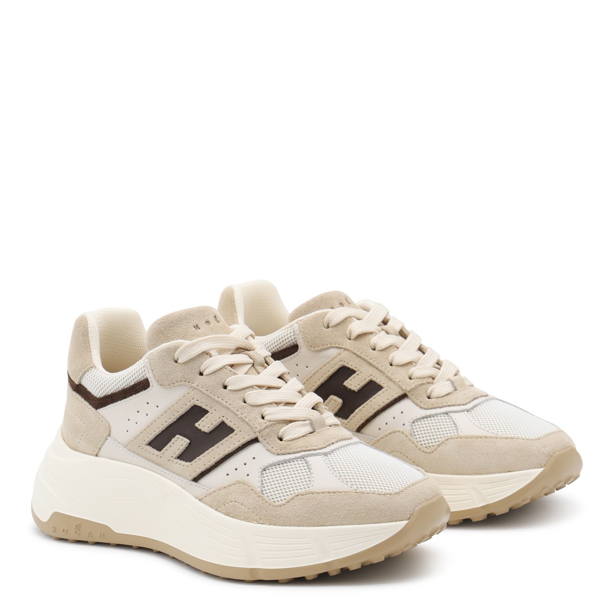 BEIGE LEATHER SNEAKERS