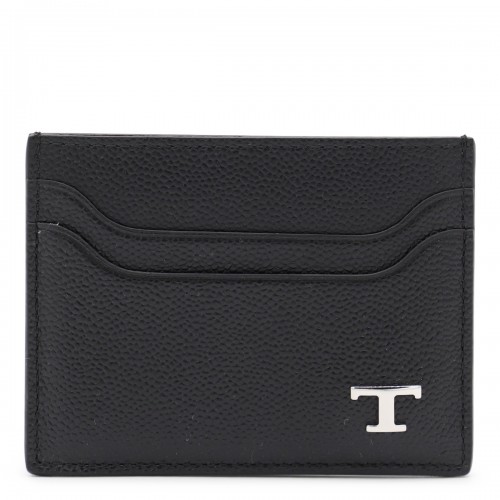 BLACK LEATHER CARD HOLDER