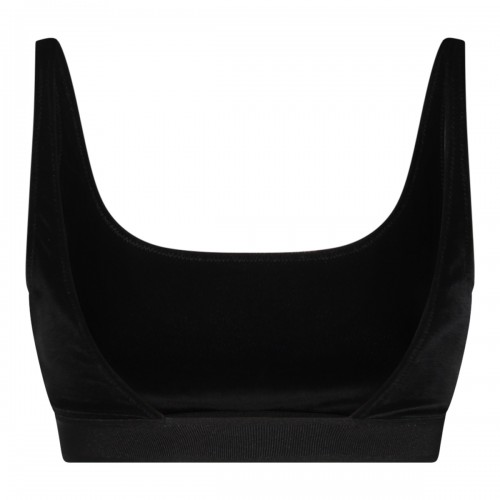 BLACK BRALETTE VELOUR TOP