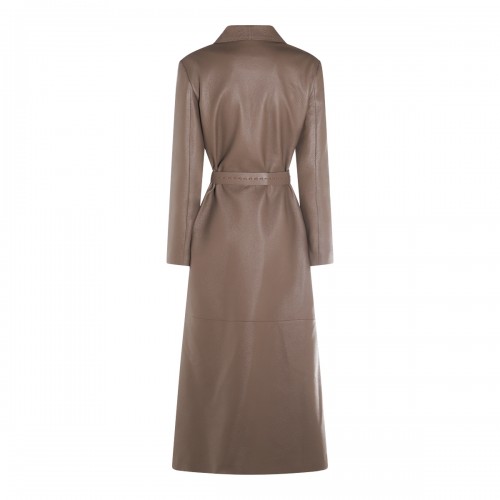 BROWN LEATHER COAT