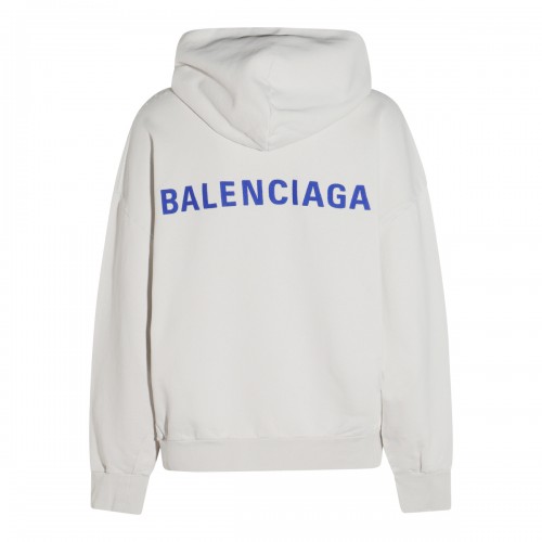WHITE COTTON SWEATSHIRT
