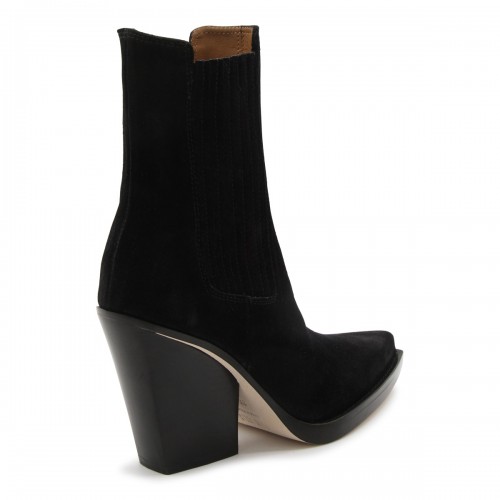 BLACK LEATHER DALLAS BOOTS