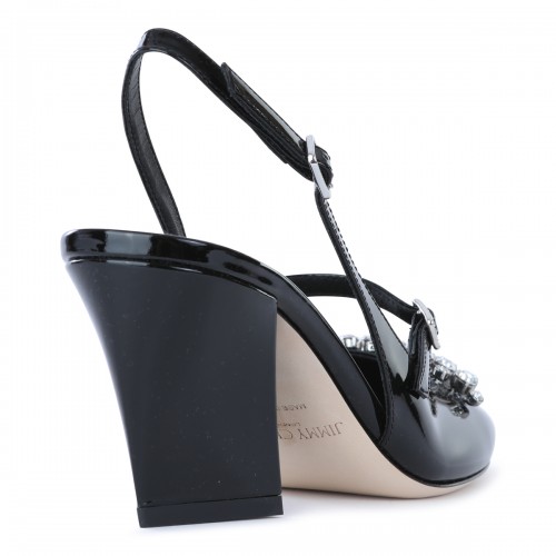 BLACK LEATHER BELINDA PUMPS