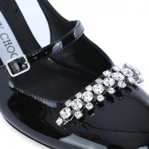 BLACK LEATHER BELINDA PUMPS