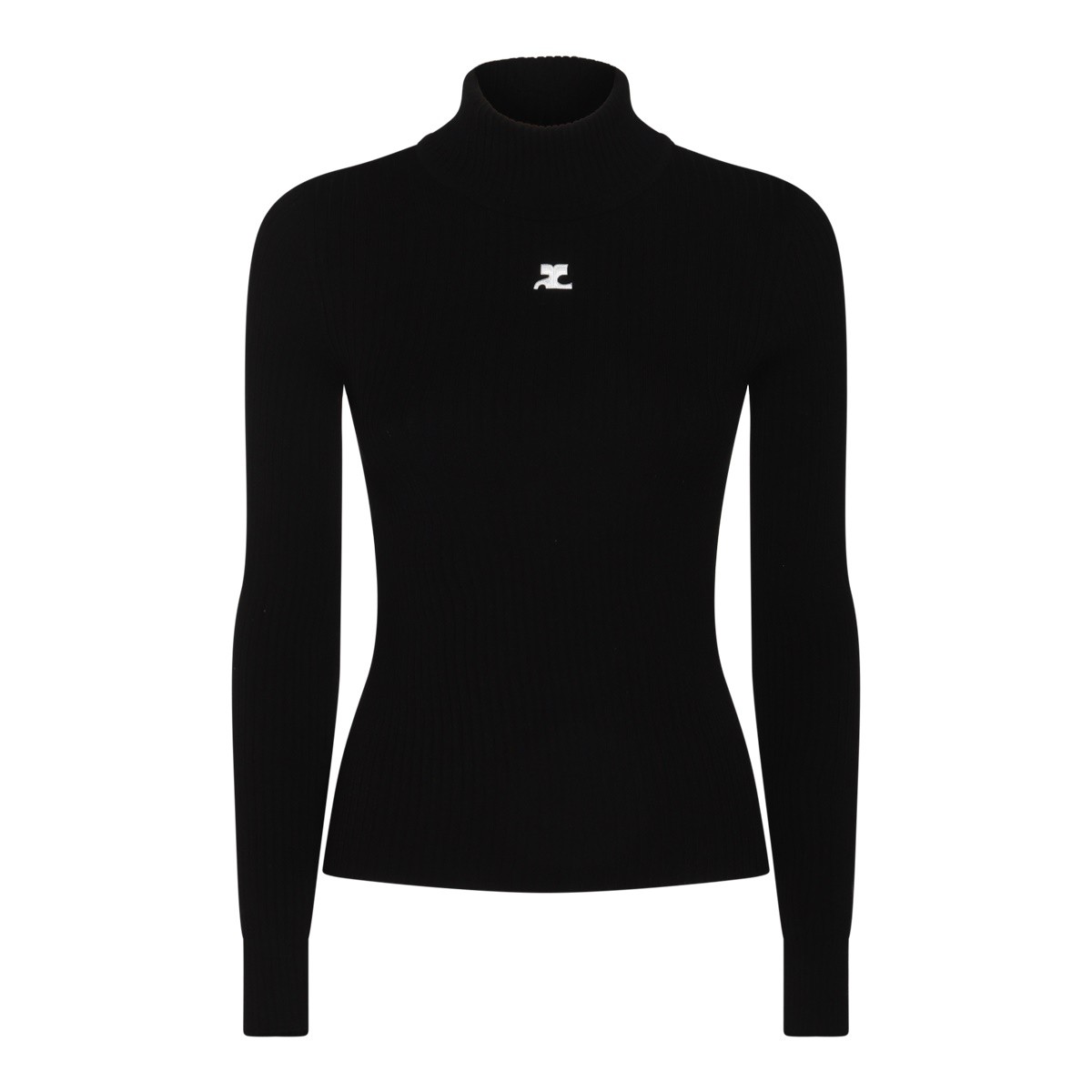 BLACK VISCOSE KNITWEAR