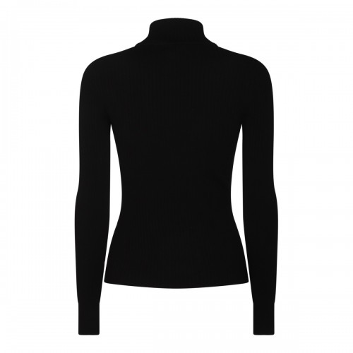 BLACK VISCOSE KNITWEAR