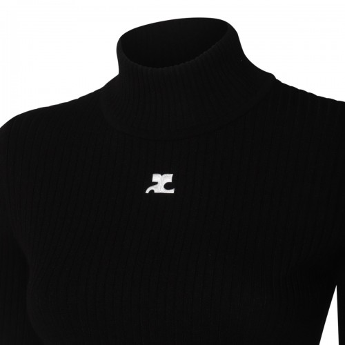 BLACK VISCOSE KNITWEAR