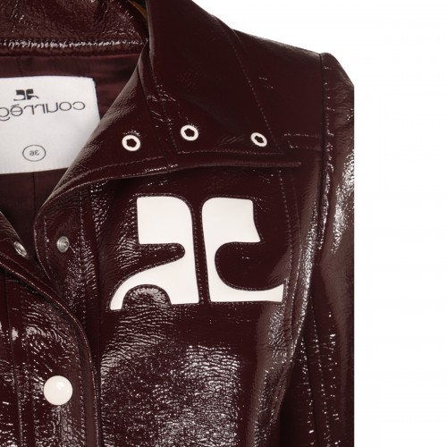 BURGUNDY COTTON CASUAL JACKET