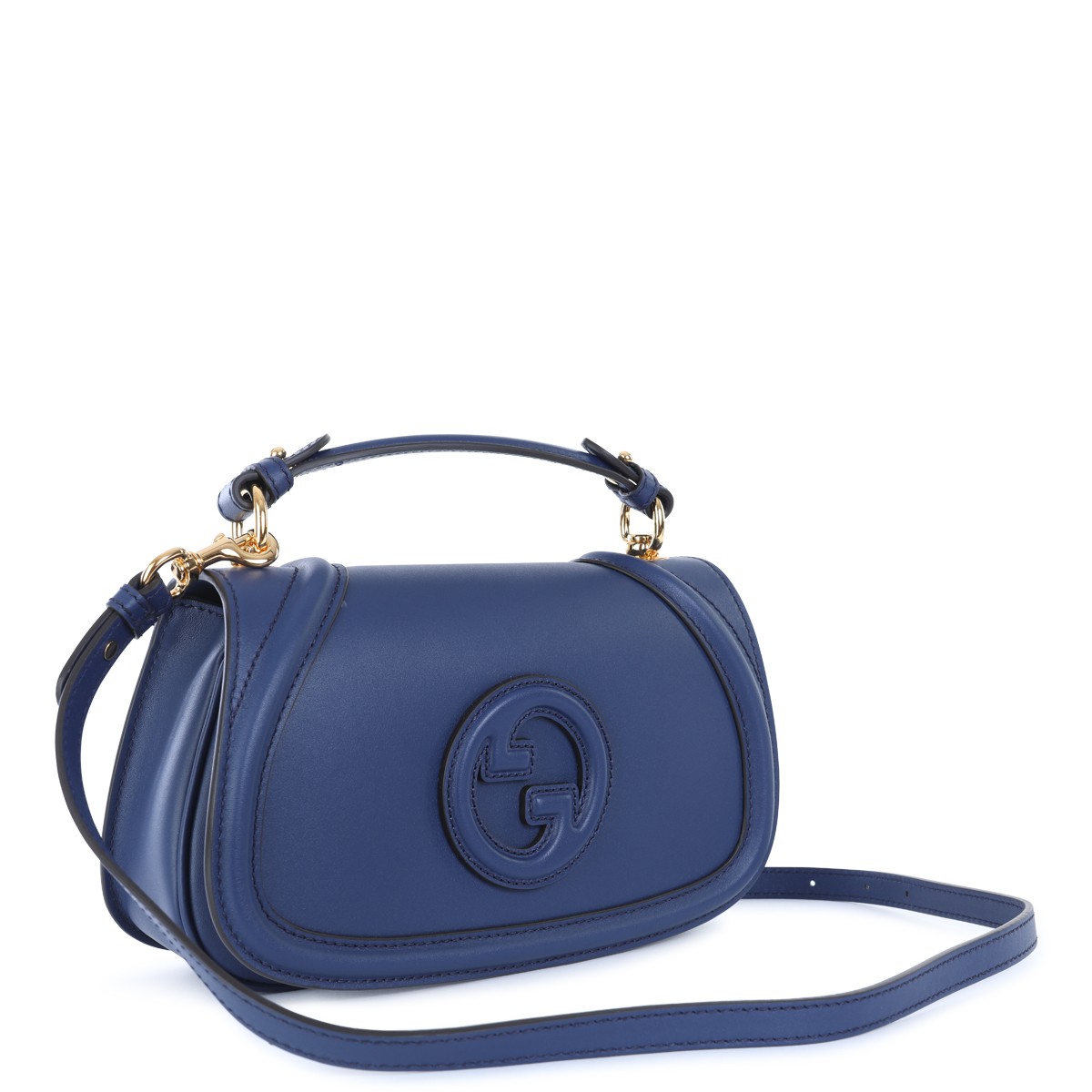 BLUE LEATHER BLONDIE SHOULDER BAG BLUE LEATHER BLONDIE SHOULDER BAG