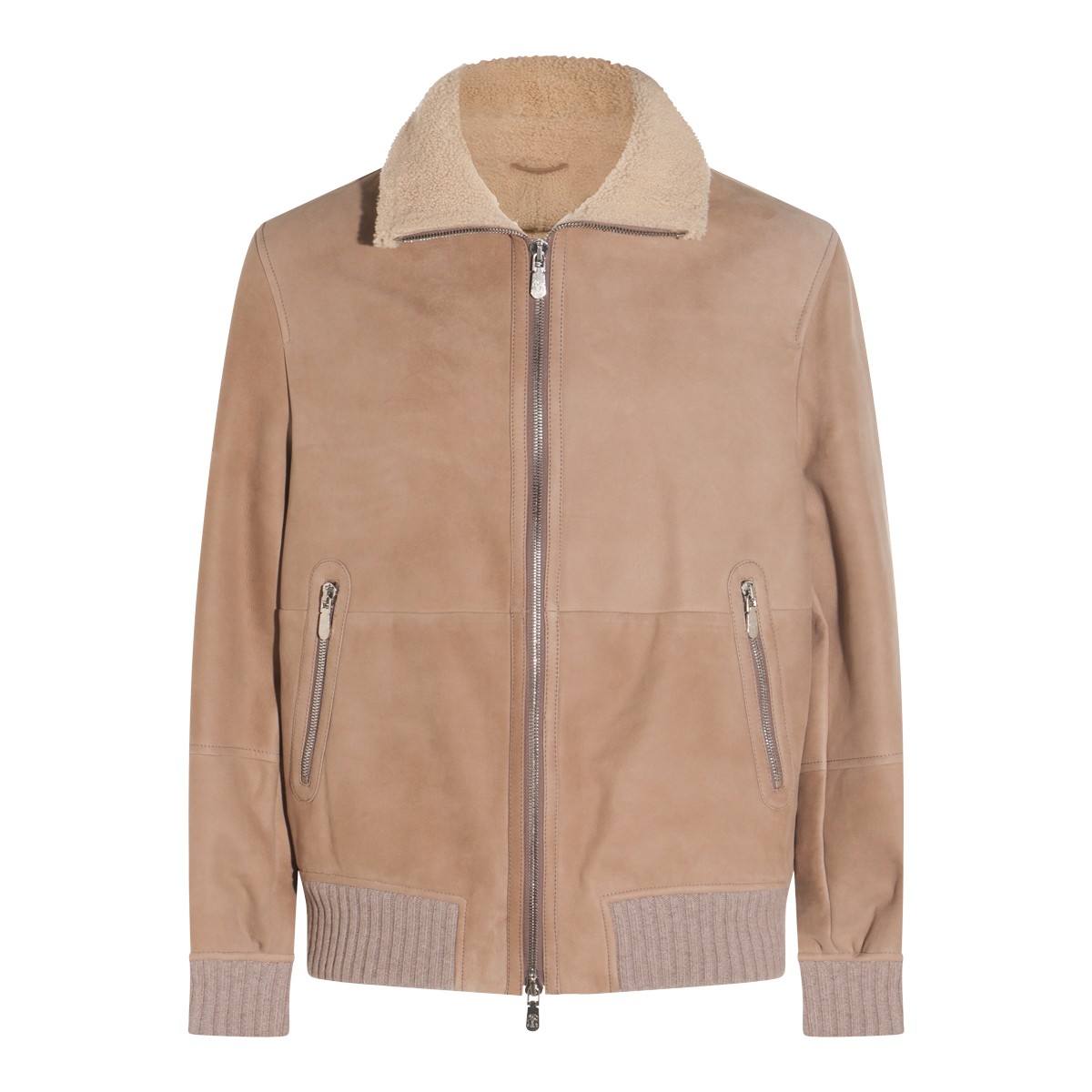 BEIGE LEATHER JACKET