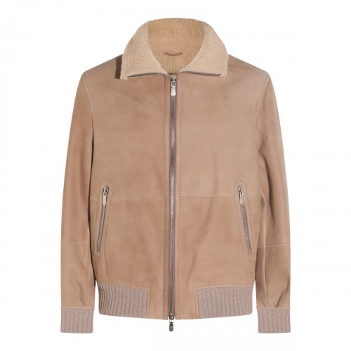 BEIGE LEATHER JACKET
