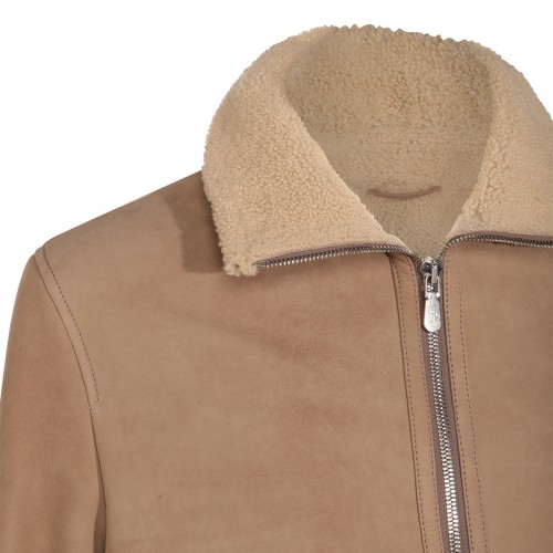 BEIGE LEATHER JACKET