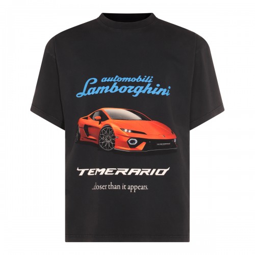 BLACK COTTON LAMBORGHINI T-SHIRT