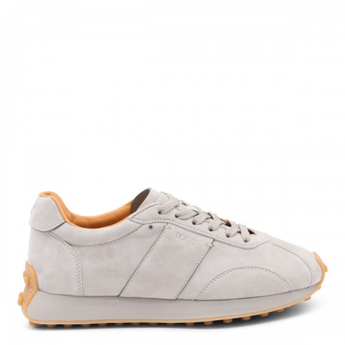LIGHT GREY LEATHER SNEAKERS