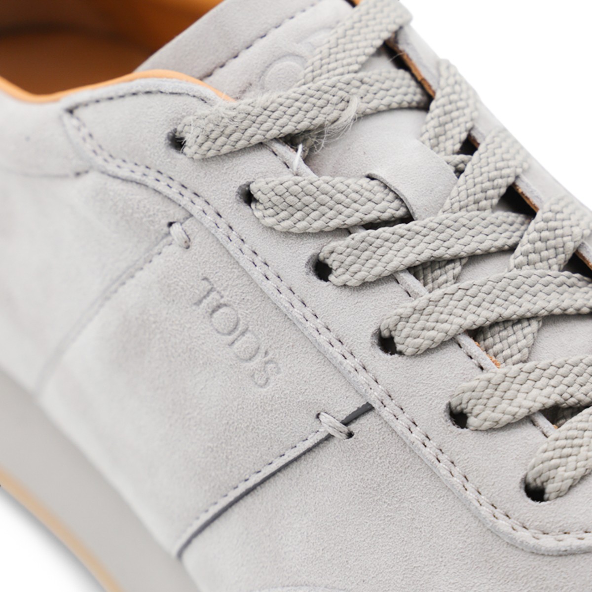 LIGHT GREY LEATHER SNEAKERS