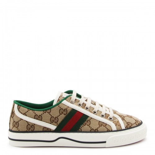 BEIGE LEATHER SNEAKERS