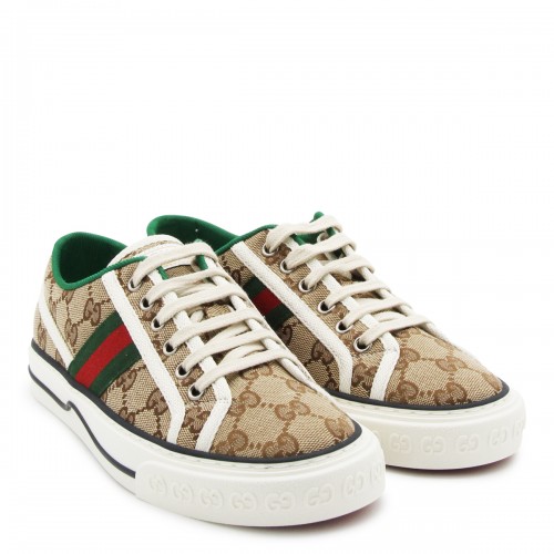 BEIGE LEATHER SNEAKERS