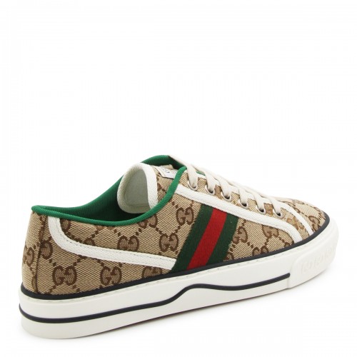 BEIGE LEATHER SNEAKERS