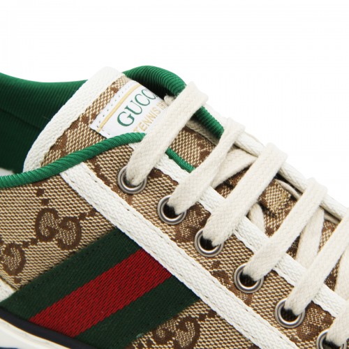 BEIGE LEATHER SNEAKERS