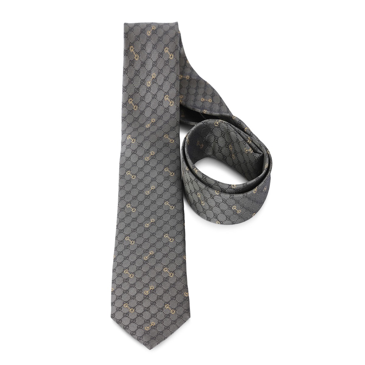 GREY SILK TIE
