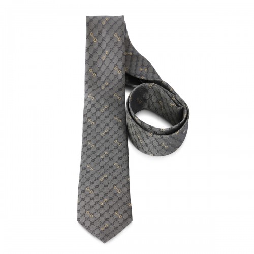 GREY SILK TIE
