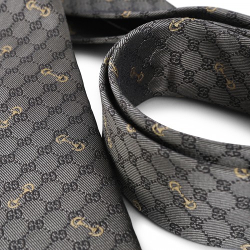 GREY SILK TIE