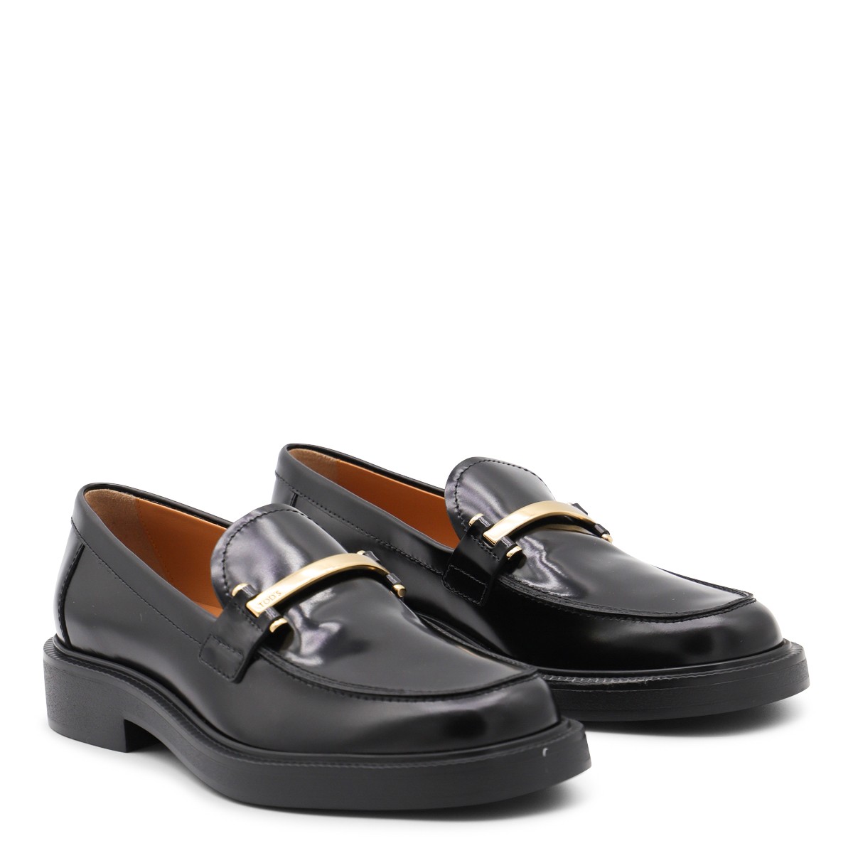 BLACK LEATHER LOAFERS