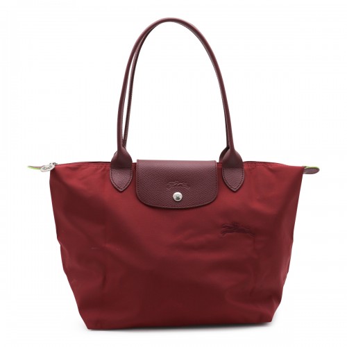 RED LEATHER LE PLIAGE ORIGINAL M TOTES