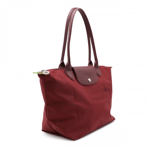 RED LEATHER LE PLIAGE ORIGINAL M TOTES