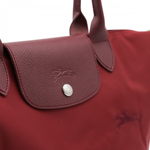 RED LEATHER LE PLIAGE ORIGINAL M TOTES
