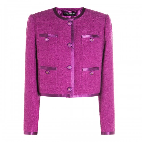 VIOLET COTTON CASUAL JACKET