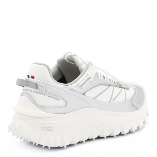WHITE AND SILVER LEATHER TRAILGRIP GTX SNEAKERS