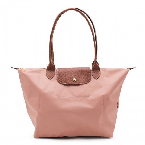 PINK LEATHER LE PLIAGE ORIGINAL L TOTES