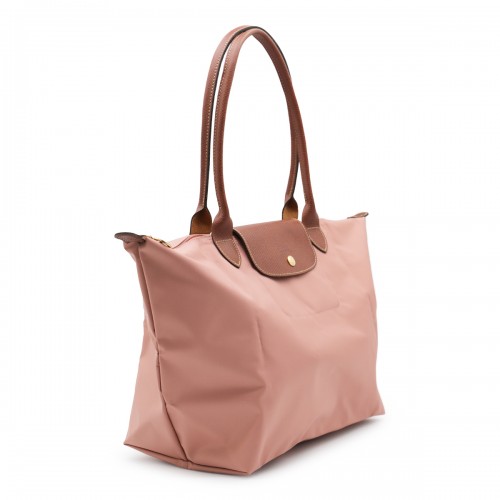 PINK LEATHER LE PLIAGE ORIGINAL L TOTES
