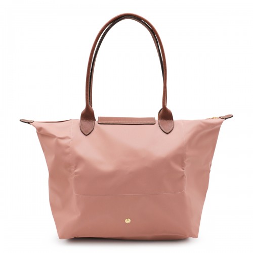 PINK LEATHER LE PLIAGE ORIGINAL L TOTES