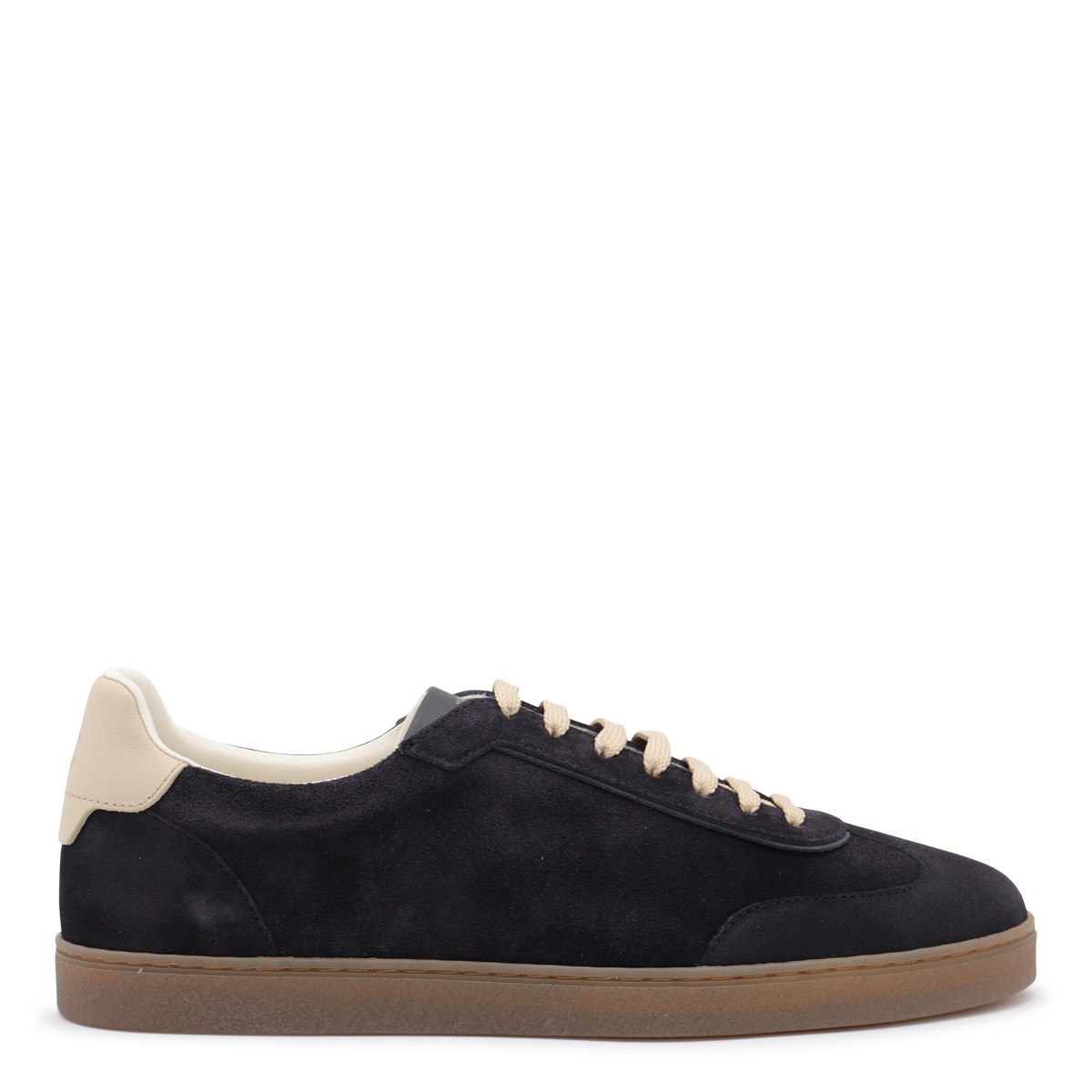 NAVY LEATHER SNEAKERS
