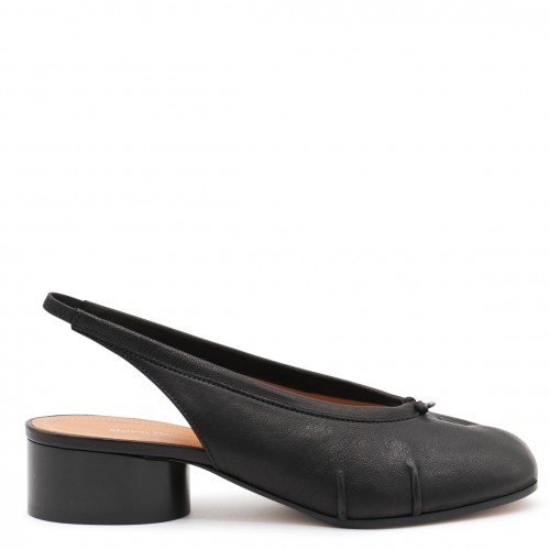 BLACK LEATHER PUMPS